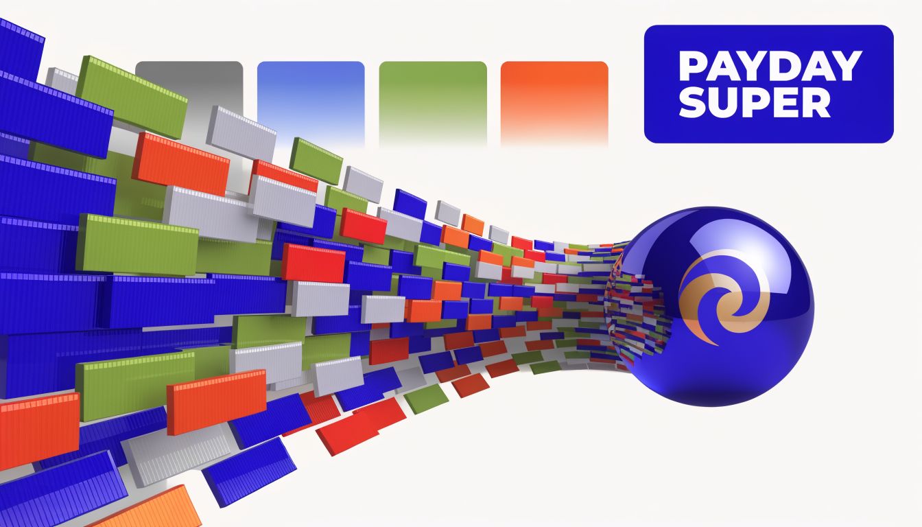 Payday superannuation concept showing payroll payments flowing into a super fund under new ATO rules