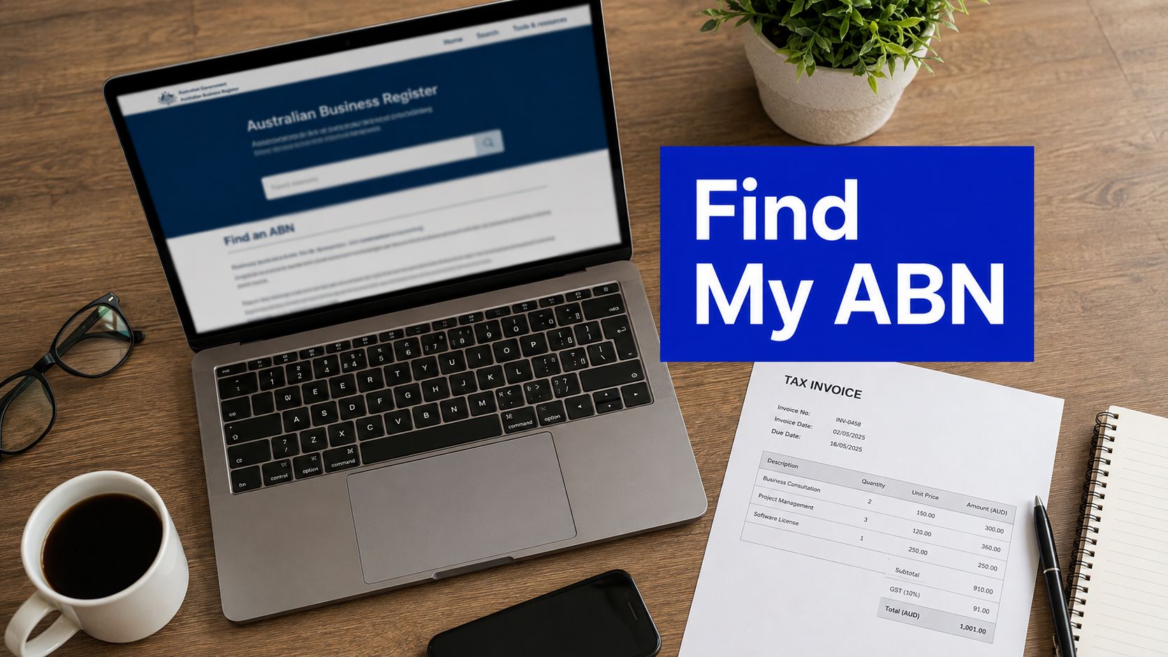 Find my ABN using Australian Business Register ABN Lookup