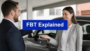 Employer handing car keys to an employee, illustrating fringe benefits tax