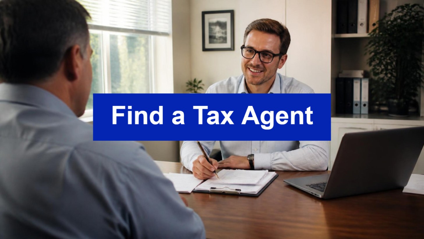 Find a tax agent - accountant meeting a client in an office
