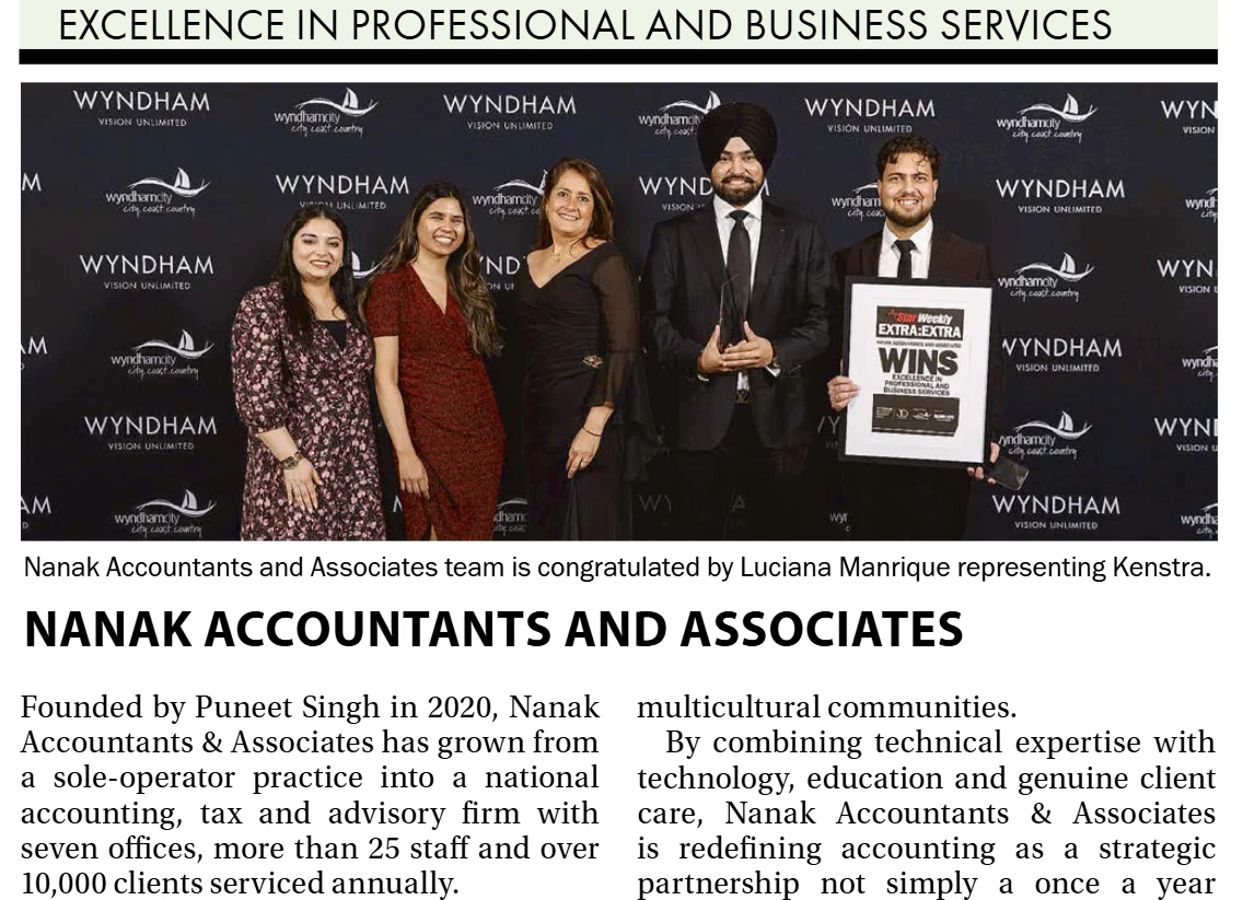 Star Weekly, 21 October 2026: Excellence in Professional and Business Services, Nanak Accountants and Associates